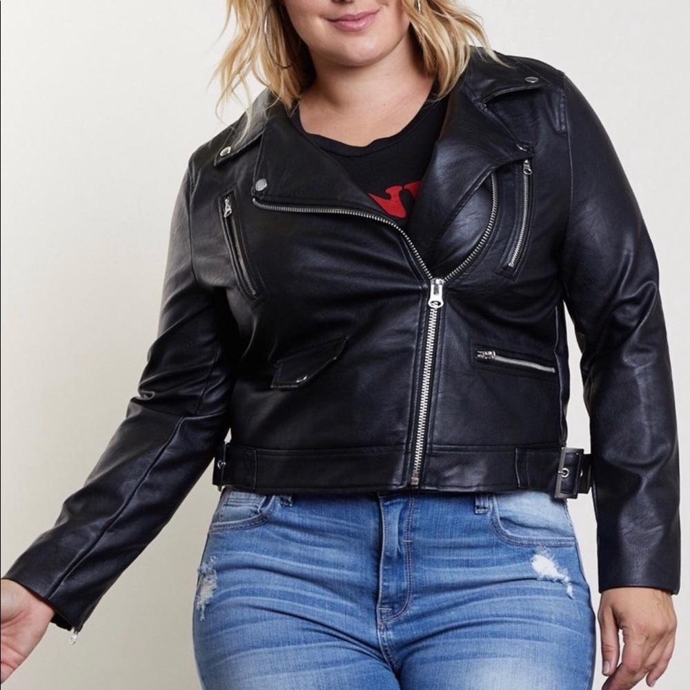 Black Leather Moto Jacket